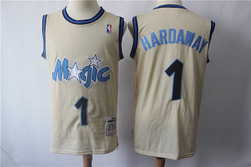 Magic 1 Penny Hardaway Cream Hardwood Classics Stitched NBA Jersey,We sell and wholesale Magic 1 Penny Hardaway Cream Hardwood Classics Stitched NBA Jersey on line form chian!